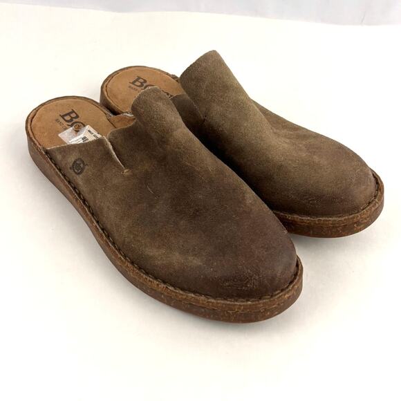 Born Genuine Leather Mule Slides Sz 7 M Slip On Women's Shoes - Picture 1 of 11